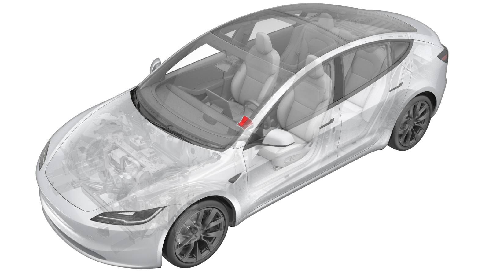 2024+ 特斯拉 Model 3 转向柱上护罩更换:塑料饰板工具与上下护罩卡接