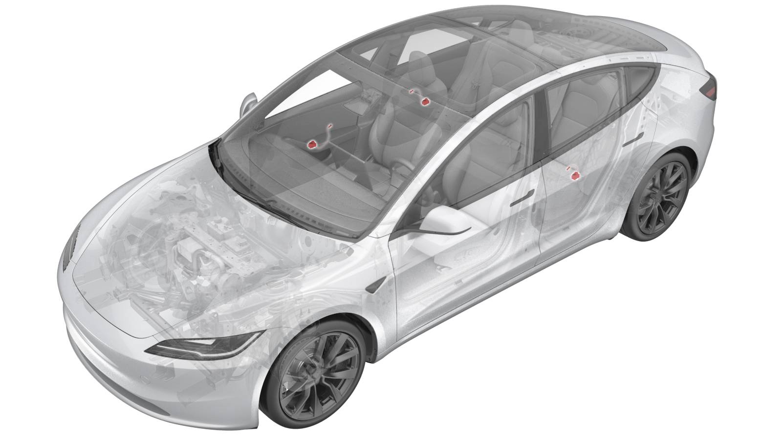 2024+ 特斯拉 Model 3 副驾车窗开关更换:8个盖板卡子与6 N·m固定-图片1