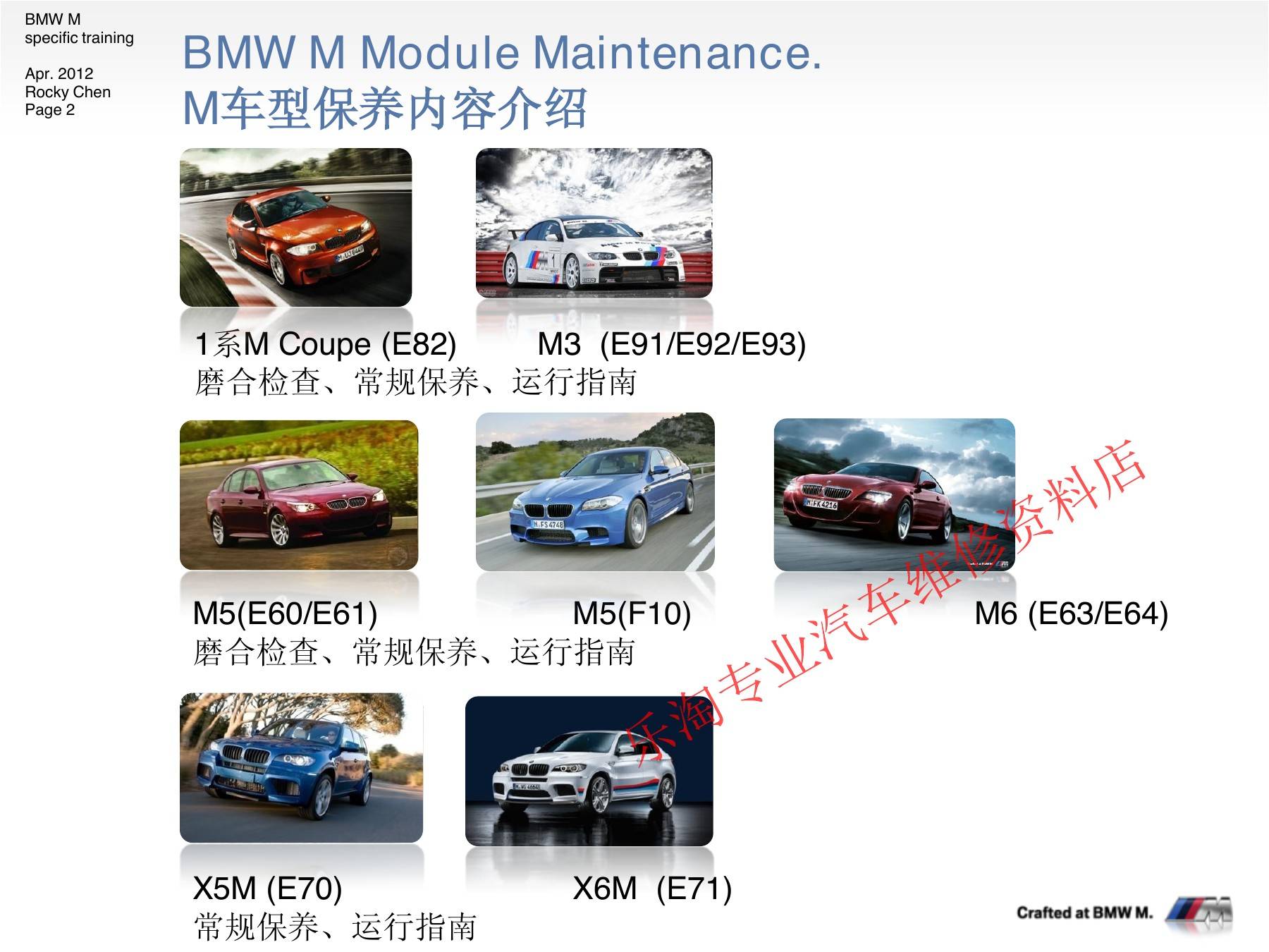 宝马M车型保养参考:1M、M3、M5、M6与X5M/X6M(2012版)-图片1