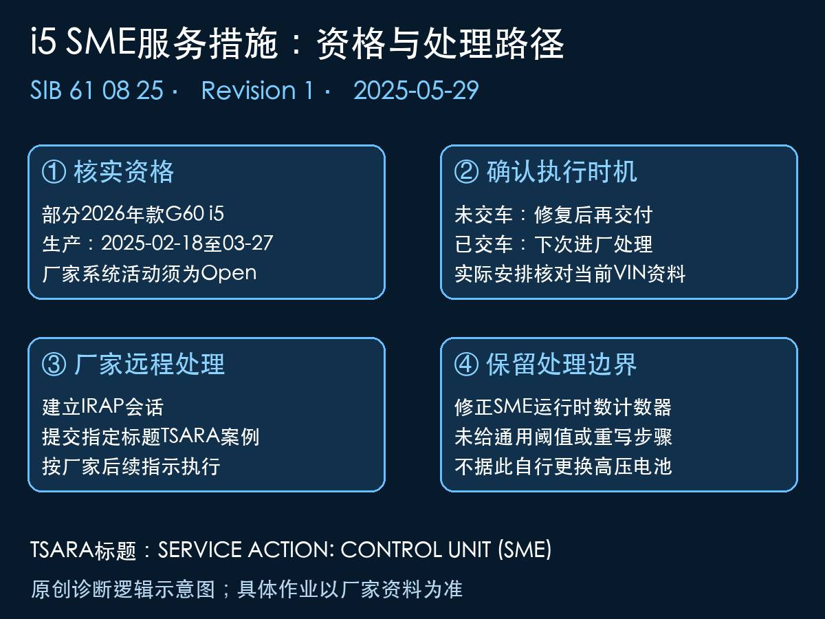 宝马i5的VIN资格与厂家远程修正处理逻辑示意图