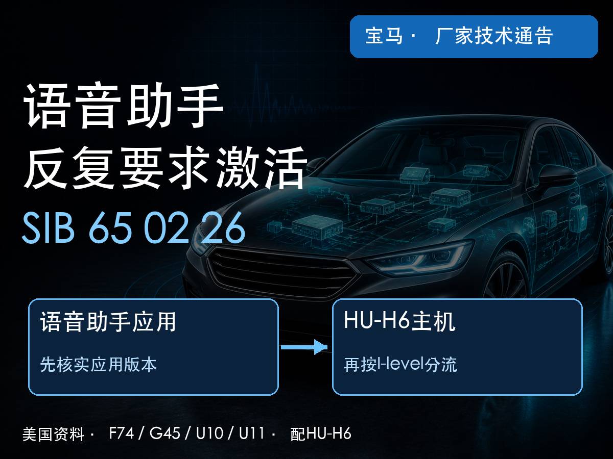 宝马HU-H6语音助手应用与主机软件核实关系示意