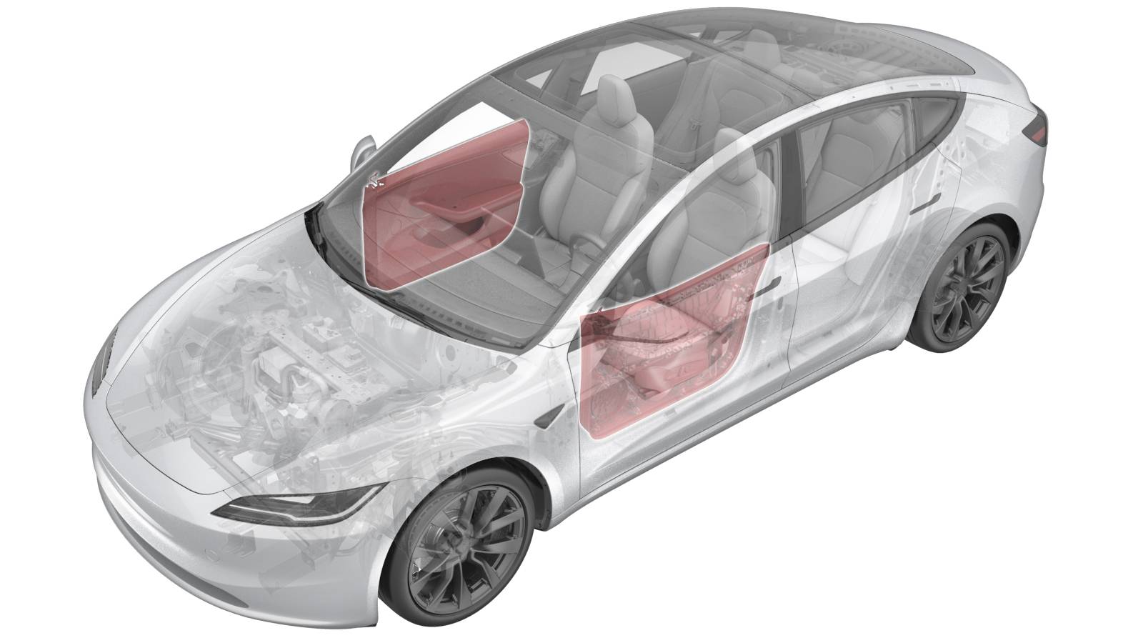 2024+ 特斯拉 Model 3 左前车门饰板更换:三颗6 N·m螺钉与手动释放缆索-图片1