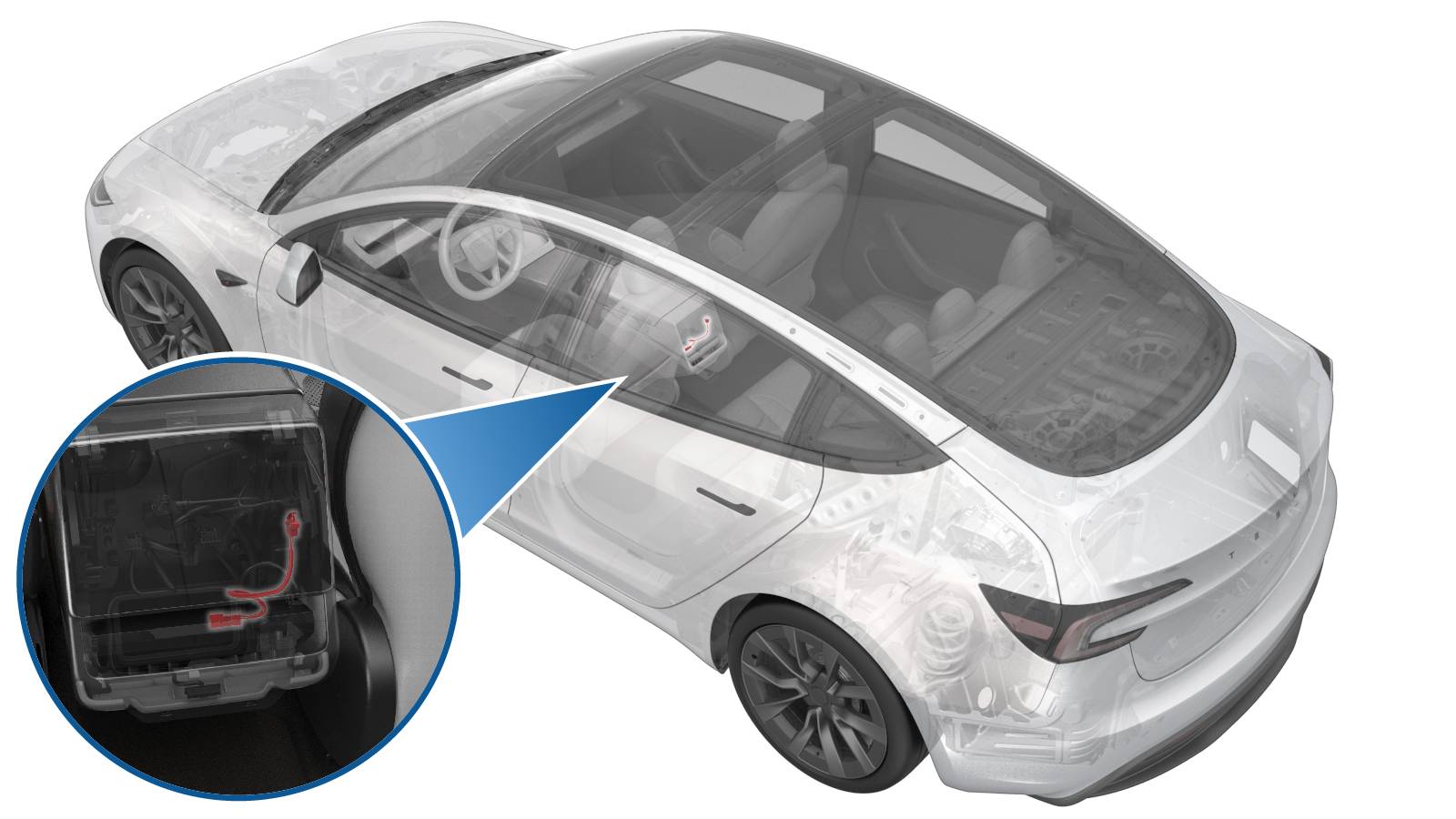 2024+ 特斯拉 Model 3 中控台扶手灯开关更换:两处锁片与0.35 N·m固定-图片1