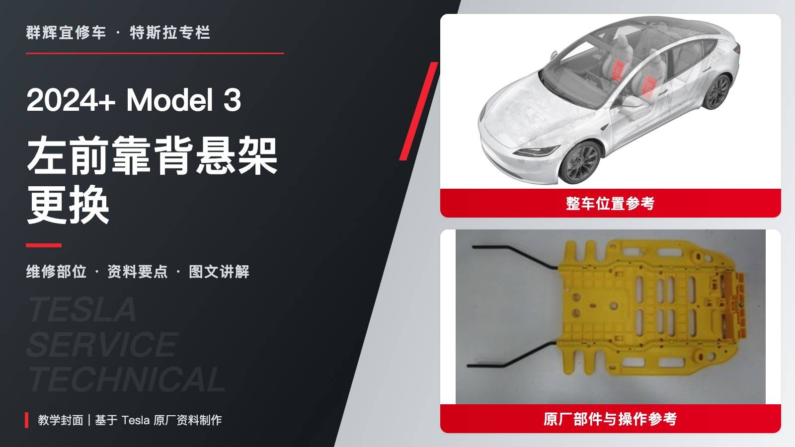 2024+ 特斯拉 Model 3 左前靠背悬架更换:三处ECU导片、两组卡接与校准-图片1