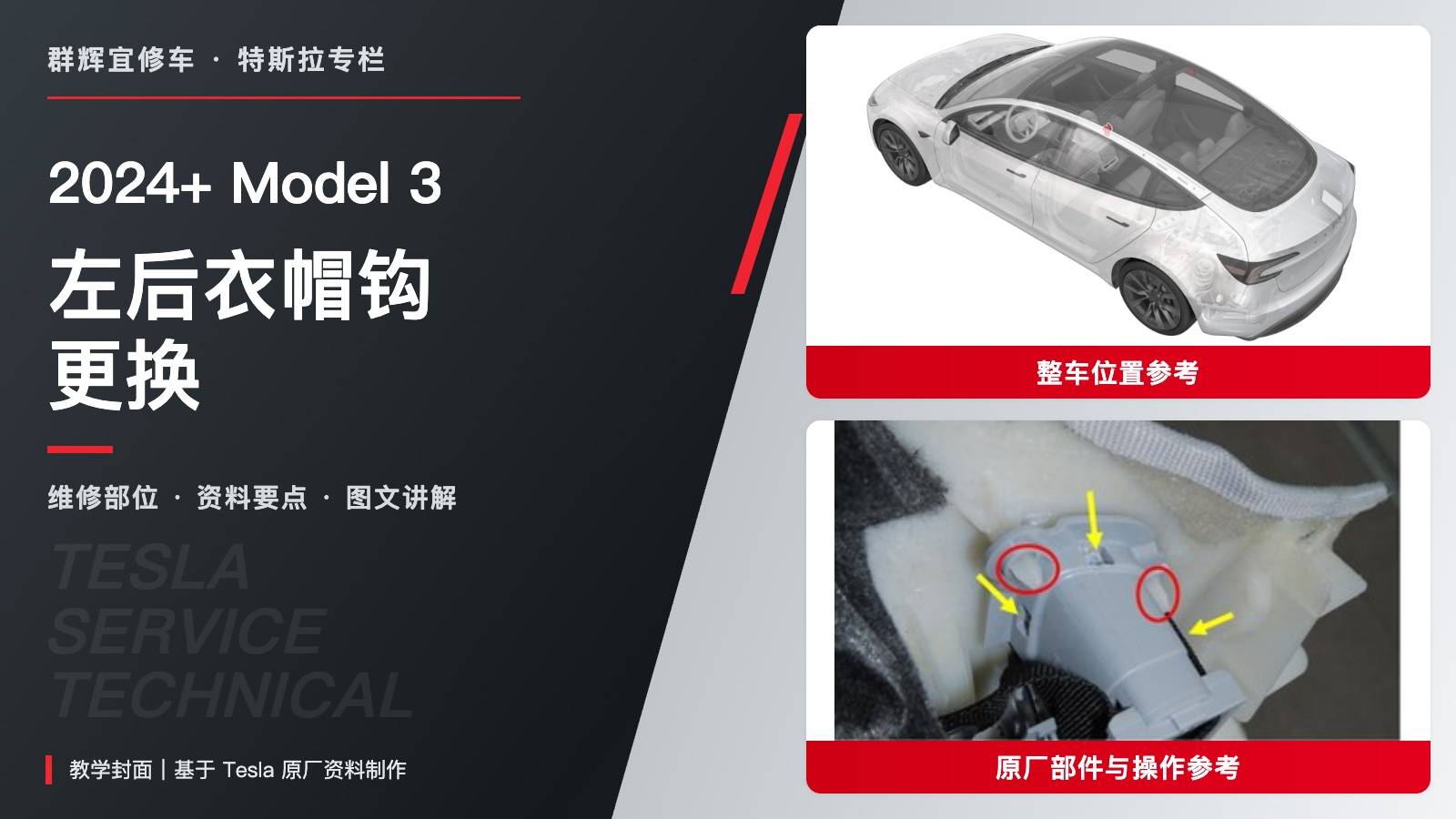2024+ 特斯拉 Model 3 左后衣帽钩更换:边框卡接、3.5 N·m与后顶灯自检-图片1