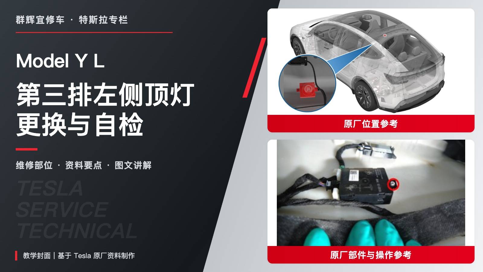 特斯拉 Model Y L 第三排左侧顶灯更换:0.65 Nm、顶篷系带夹与软件重装-图片1