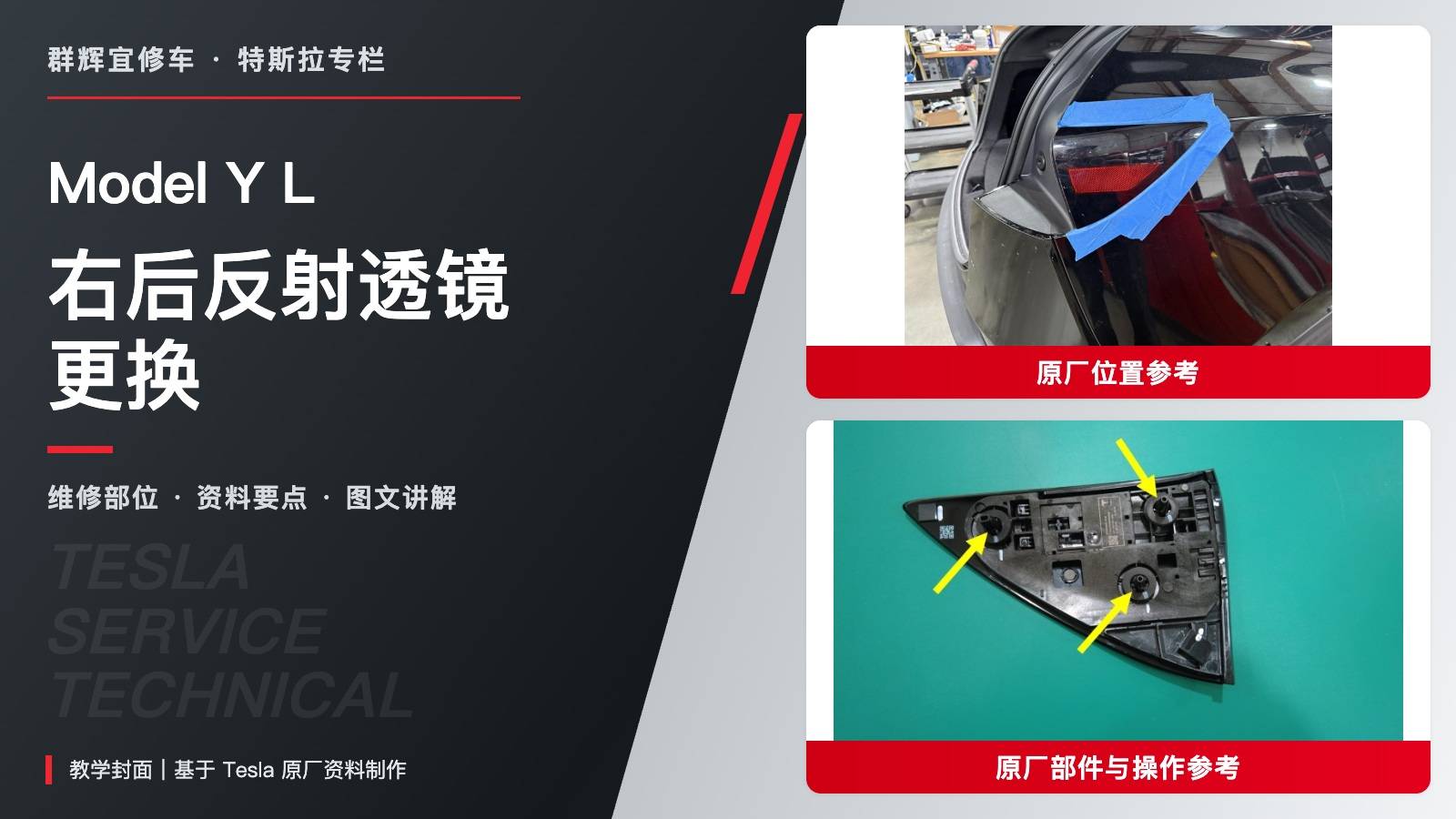 特斯拉 Model Y L 右后反射透镜更换:三卡子、漆面保护与0.7 Nm齐平调整-图片1