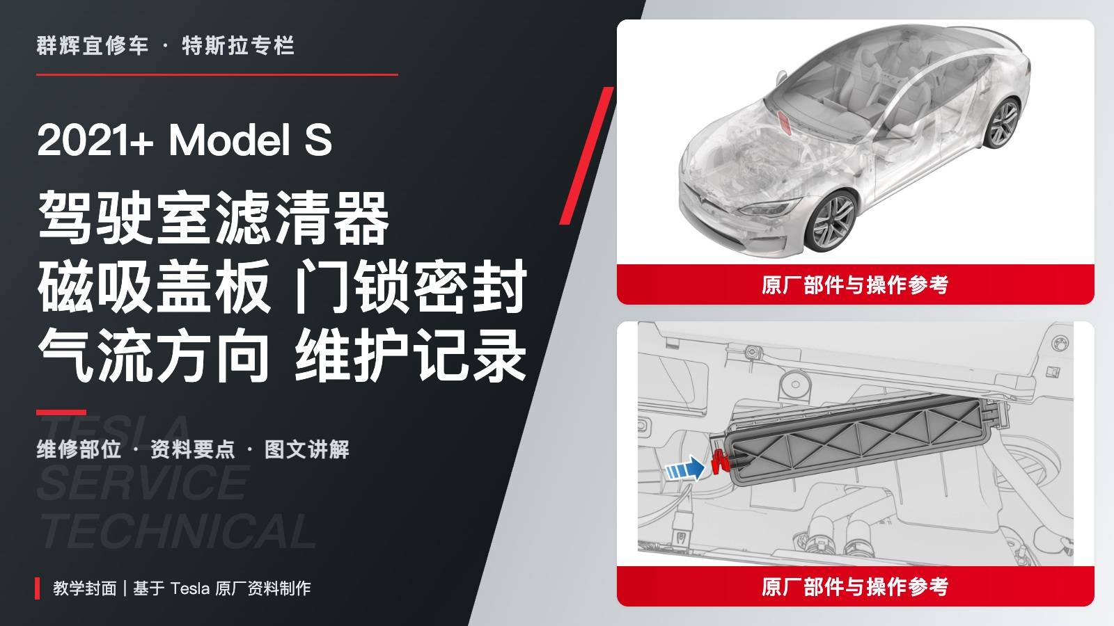 2021+ 特斯拉 Model S 驾驶室滤清器更换:磁吸盖板、门锁密封与维护记录-图片1