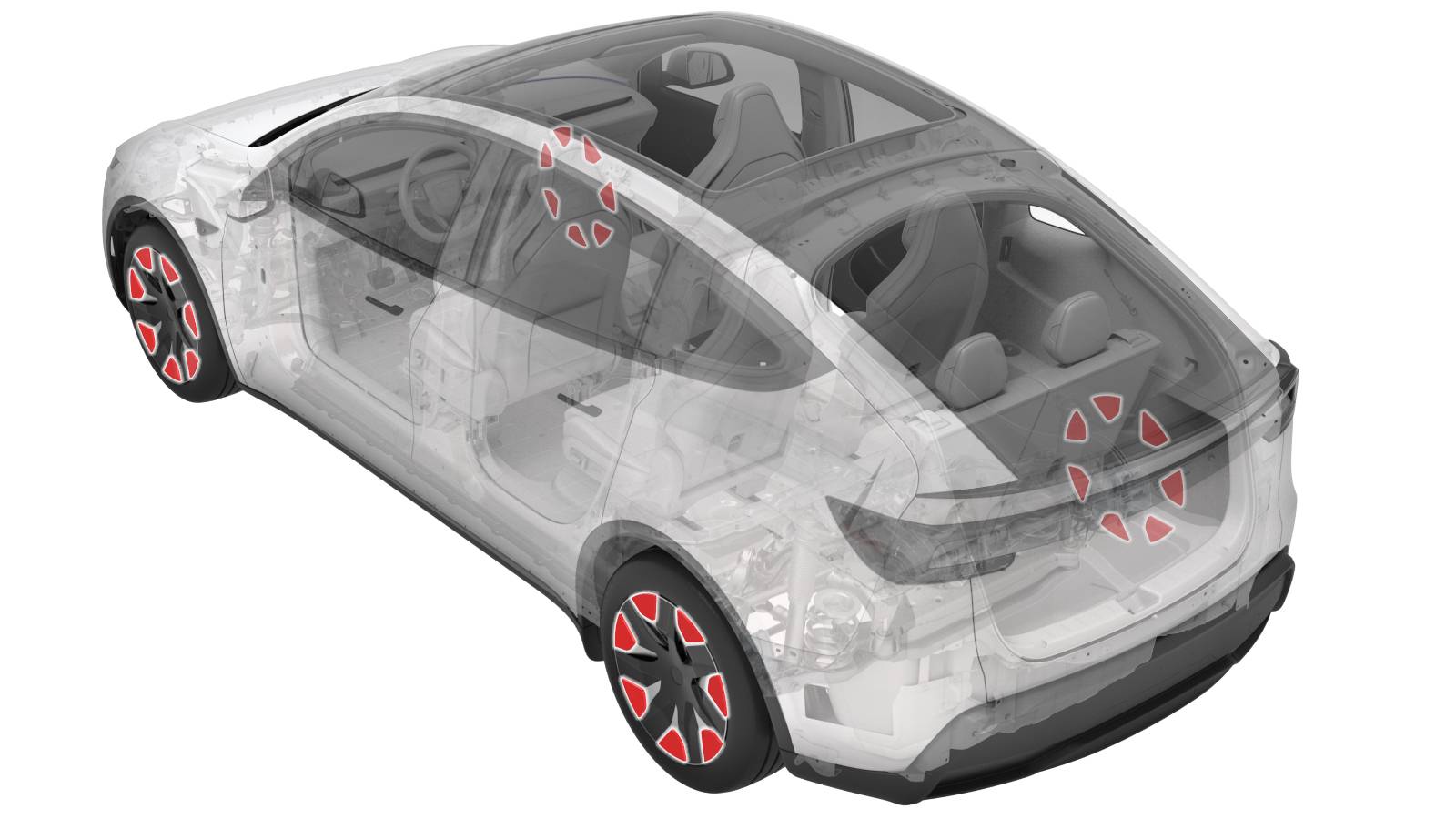 特斯拉 Model Y L 左前轮涡轮嵌件更换:七嵌件、28卡子与气门嘴孔位-图片1