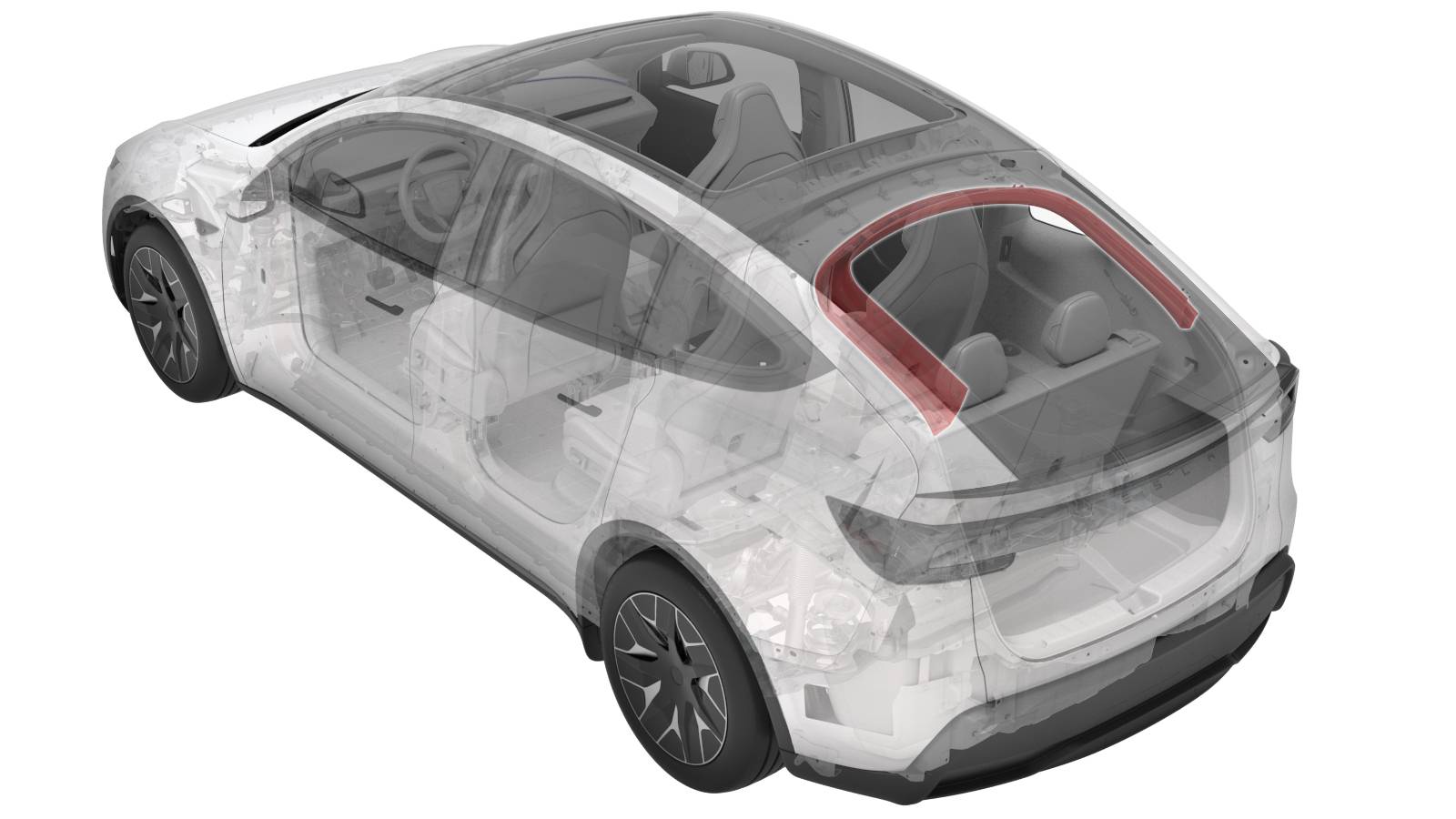 特斯拉 Model Y L 尾门上饰板更换:十卡子、七定位销与双锁片-图片1