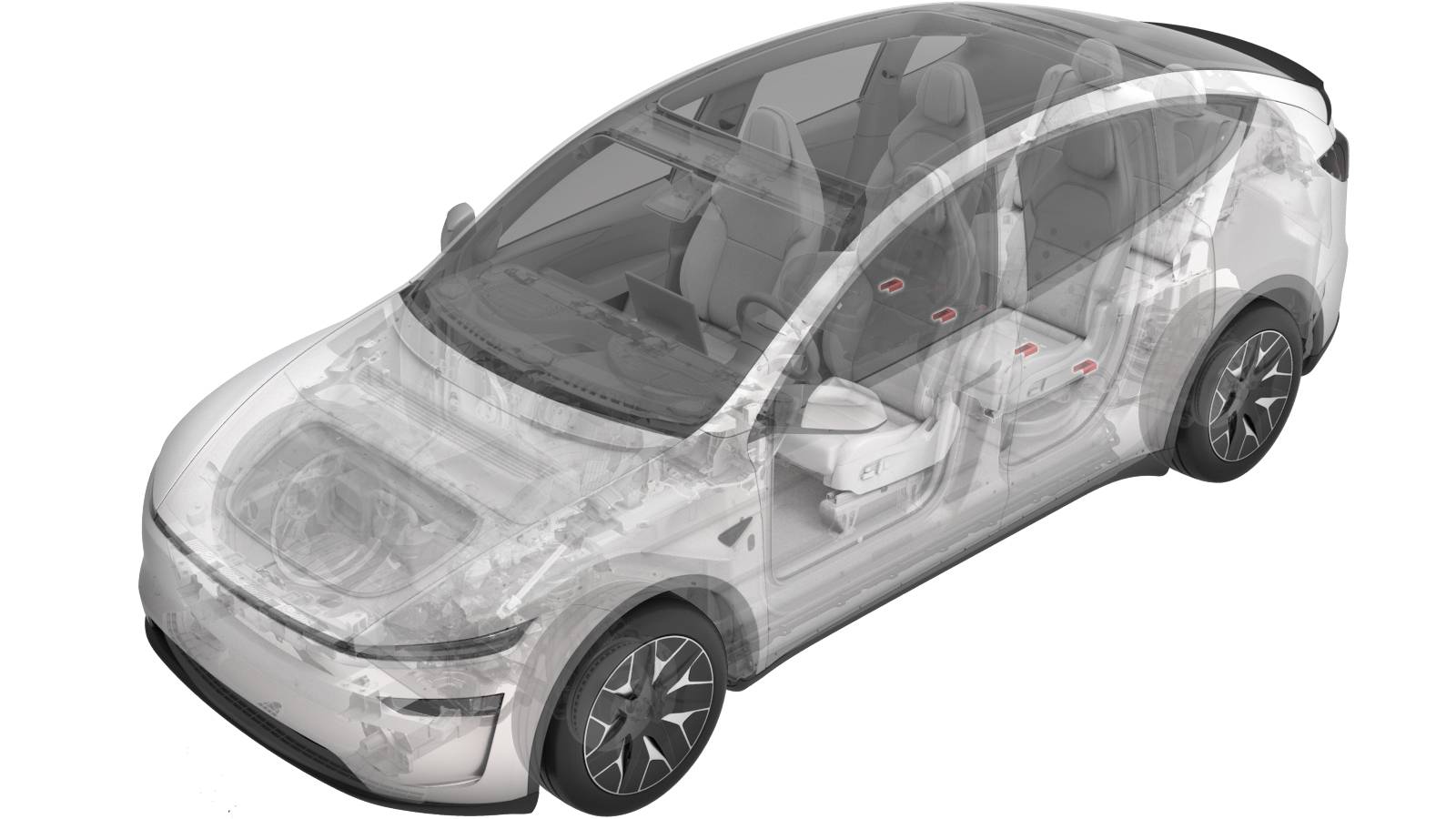 特斯拉 Model Y L 第二排左后滑轨盖更换:两侧卡子与四颗新螺栓-图片1