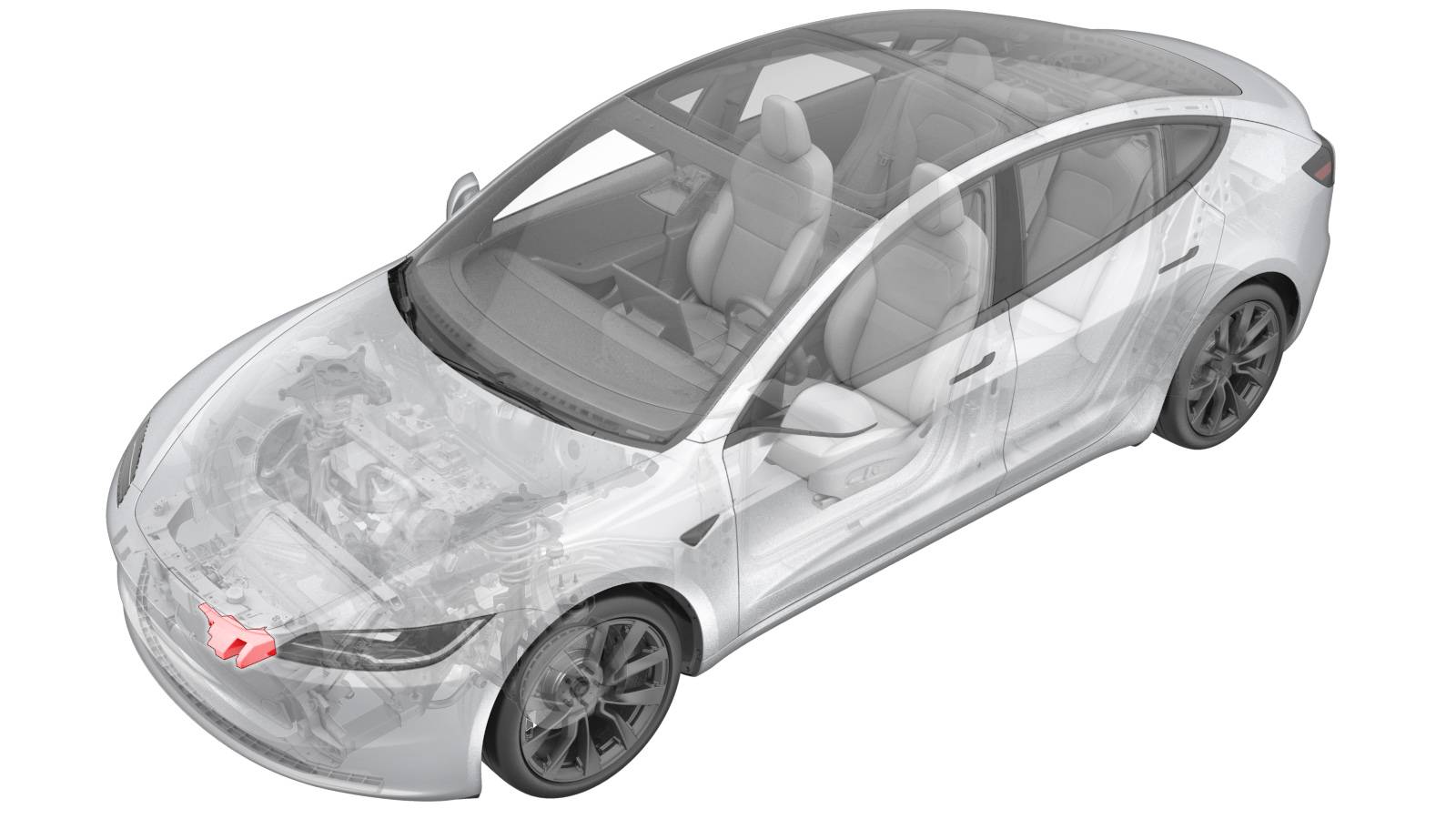 2024+ 特斯拉 Model 3 左前饰板加强件更换:两锁片、5 N·m与饰板分组紧固-图片1
