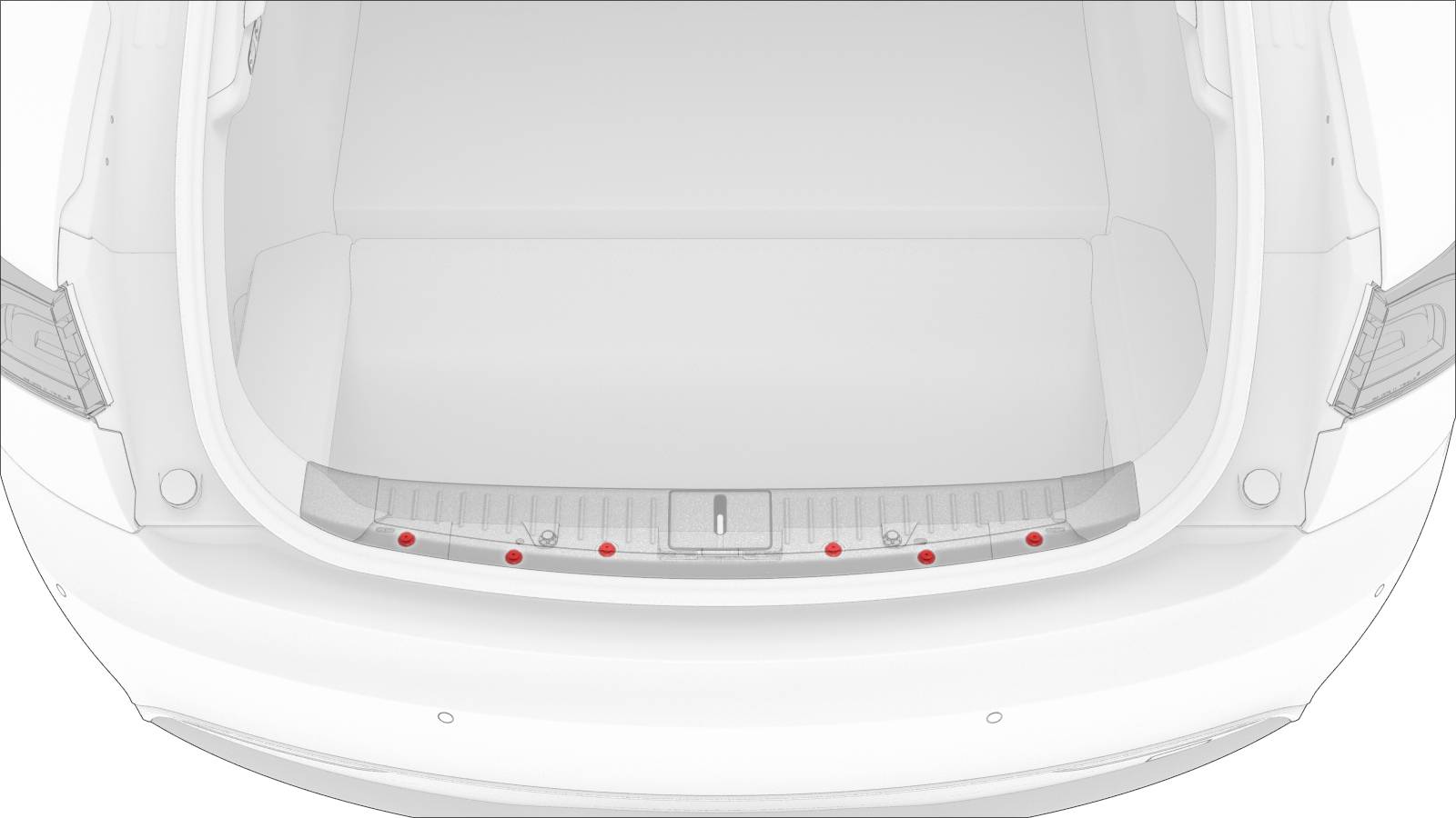 2021+ 特斯拉 Model S 后备箱后围饰板更换:先六卡子访问、后四卡子固定-图片2