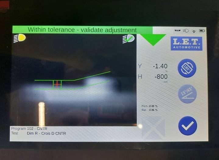 特斯拉 Model S LET灯光检查:Medium、双灯遮挡与Y/H读数判定-图片4