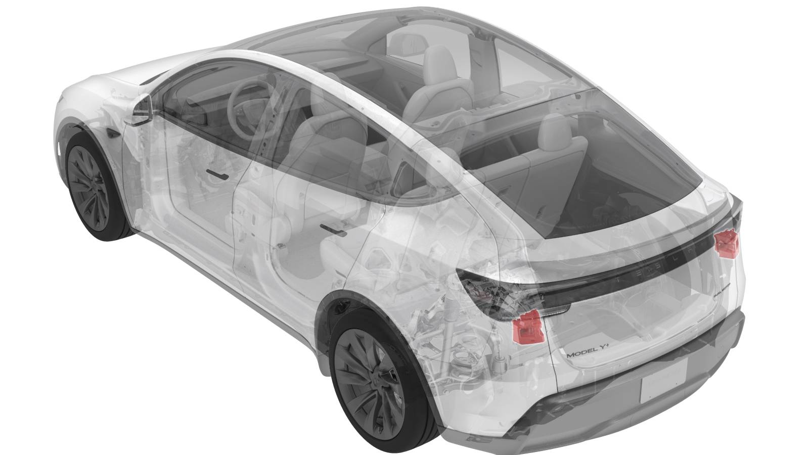 2025+ 特斯拉 Model Y 左尾灯支架更换:双4 Nm、完整后饰板与中间护板-图片1