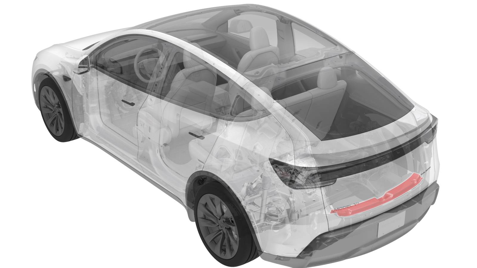2025+ 特斯拉 Model Y 后备箱门槛饰板更换:四卡子、双长锁片与密封条覆盖-图片1