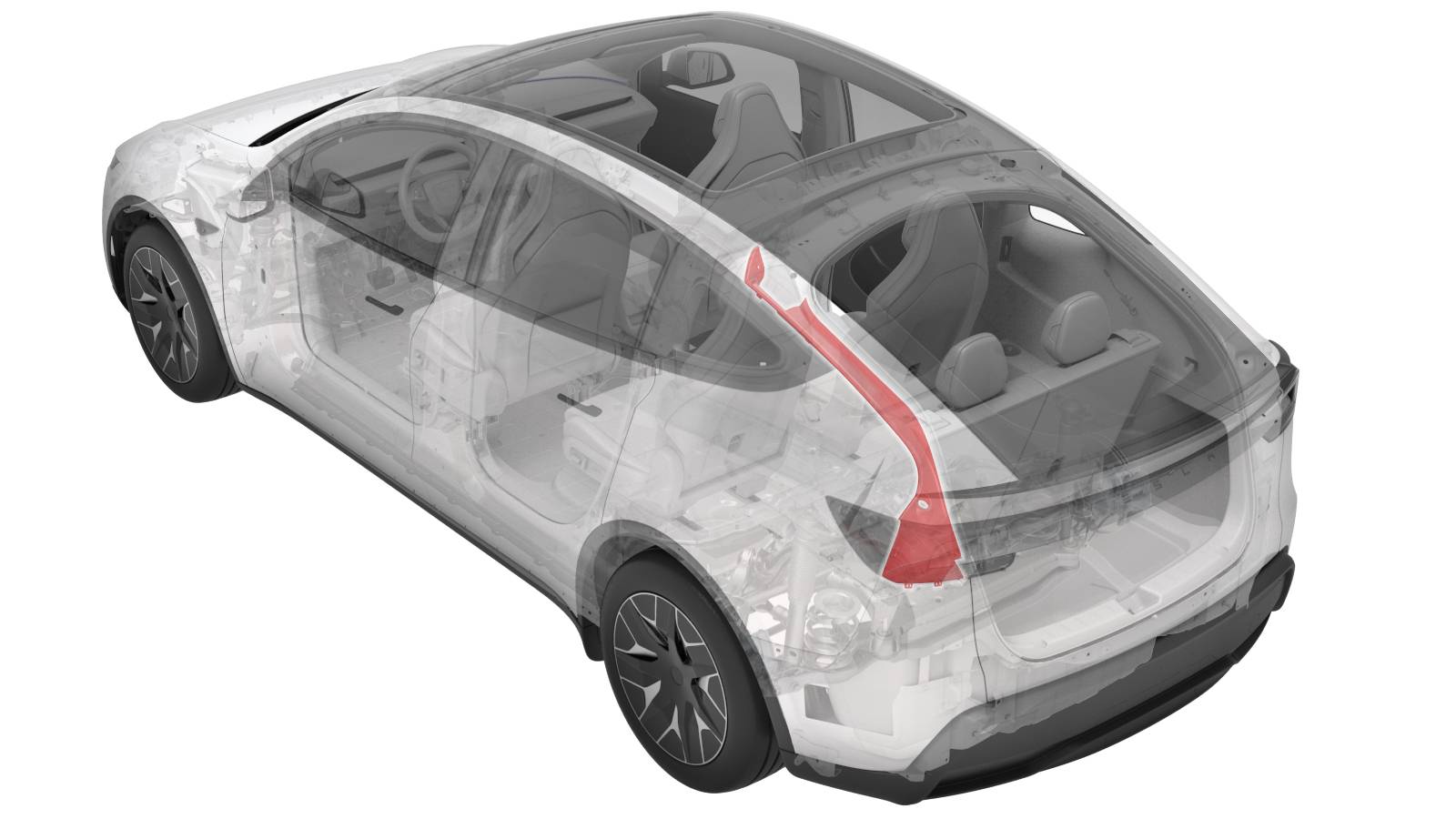 特斯拉 Model Y L 尾门左侧Dual Lock垫片更换:残胶清理与定位线-图片1