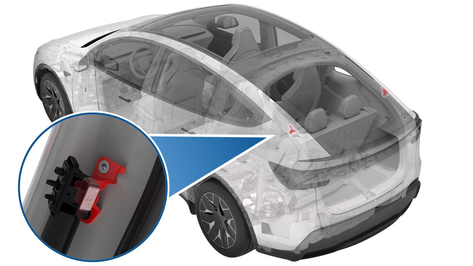 特斯拉 Model Y L 尾门电动撑杆支架更换:双T45、24 Nm与独立支撑-图片1