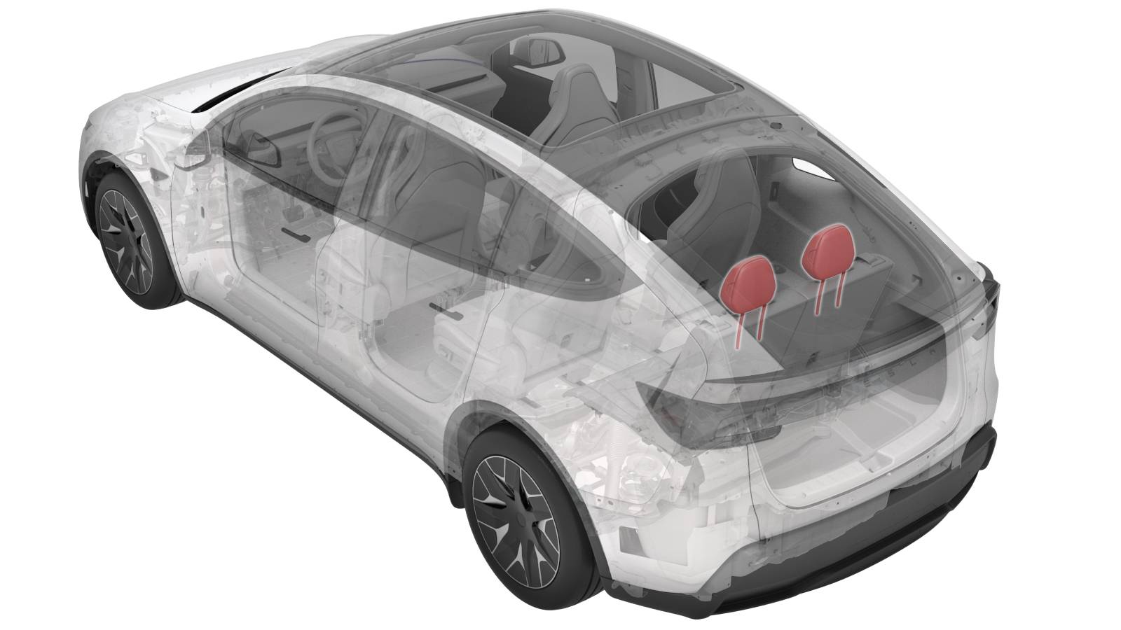 特斯拉 Model Y L 第三排左侧头枕更换:90度挑钩、双操作释放与缆索旋向-图片1